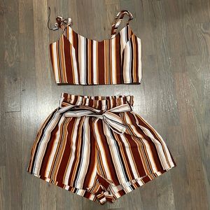 Zaful striped outfit